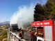 Tir carico di datteri prende fuoco
